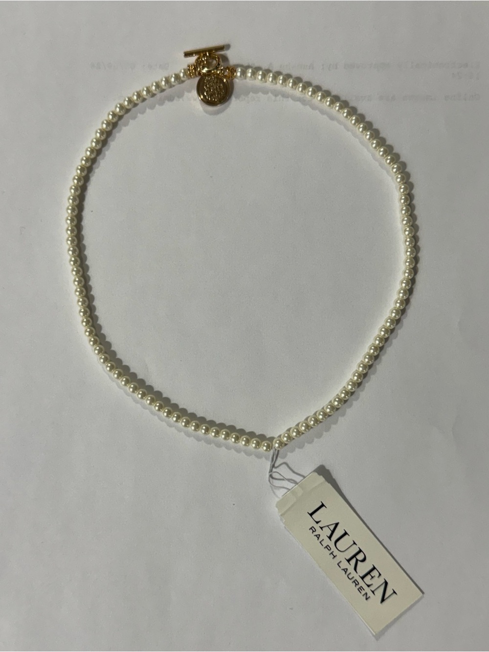Lauren Ralph Lauren
Gold-Tone Glass Pearl Coin Pendant Necklace